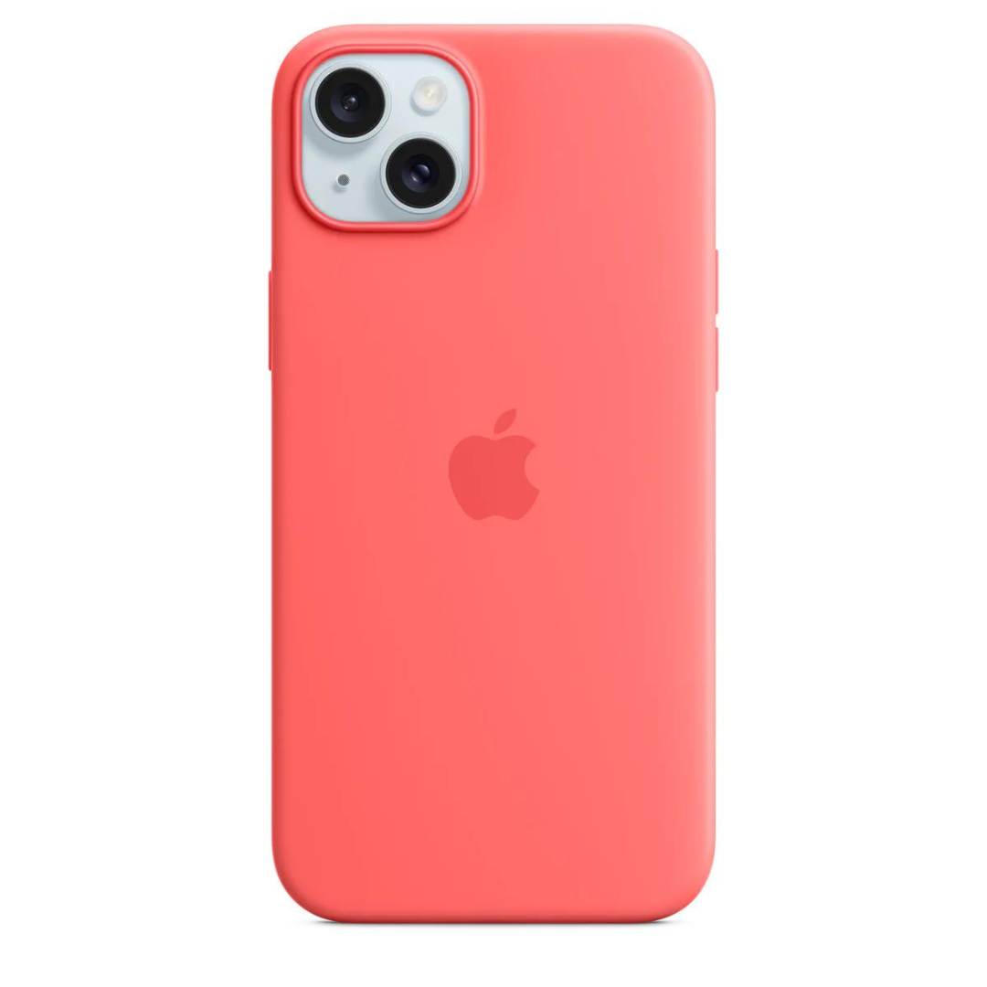 Silicone Case Magsafe iPhone 15 Plus Coral Pink