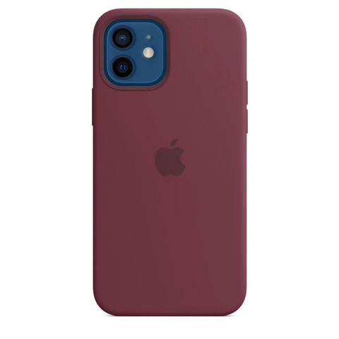 Silicone Case Magsafe iPhone 12 Plum