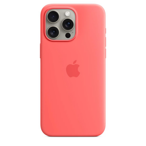 Silicone Case Magsafe iPhone 15 Pro Max Coral Pink