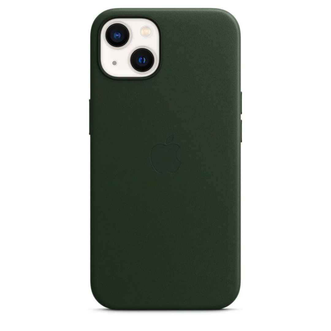 Leather Case Magsafe iPhone 13 Sequoia Green