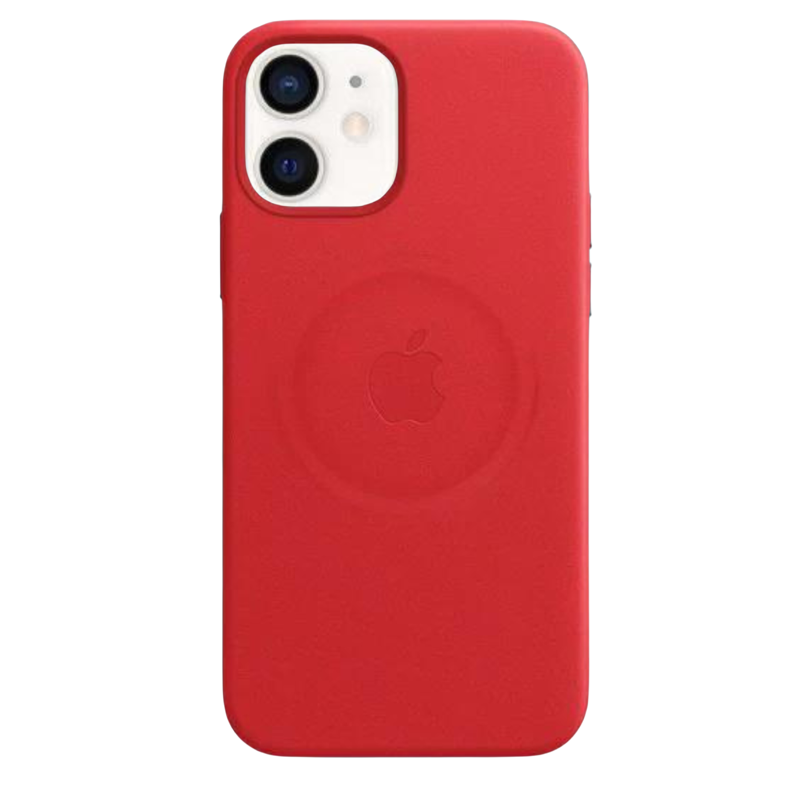 Leather Case Magsafe iPhone 12 Red