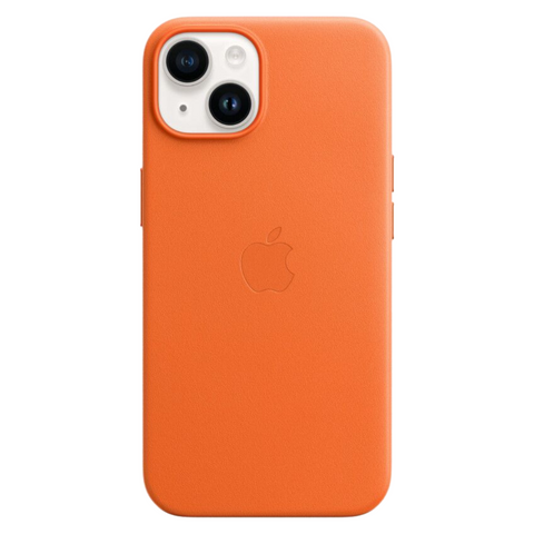 Leather Case Magsafe iPhone 14 Pro Max Orange