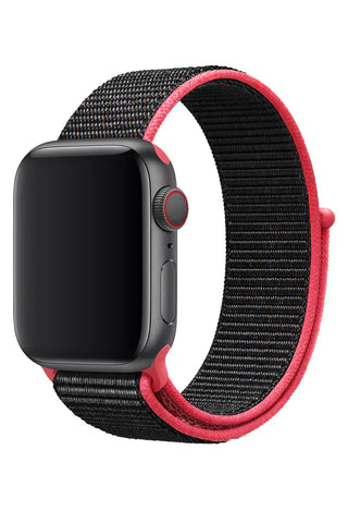 Apple Watch Nylon Band Sport Raspberry Black