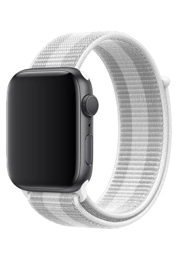 Apple Watch Nylon Band Sport Gray White