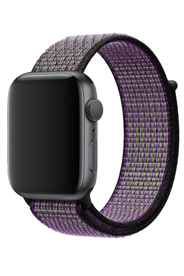 Apple Watch Nylon Band Sport Green Rainbow