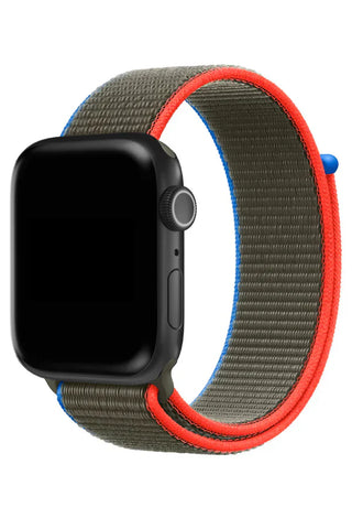 Apple Watch Nylon Band Sport Olive Blue