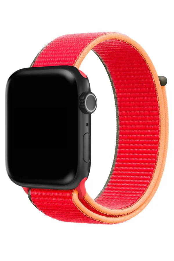 Apple Watch Nylon Band Sport Red Forest