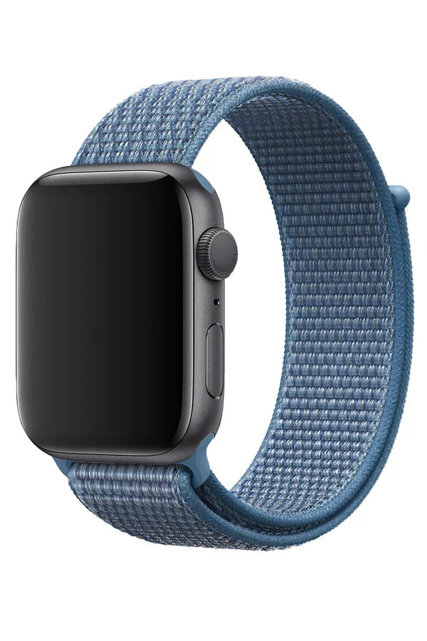 Apple Watch Nylon Band Sport Platin Blue