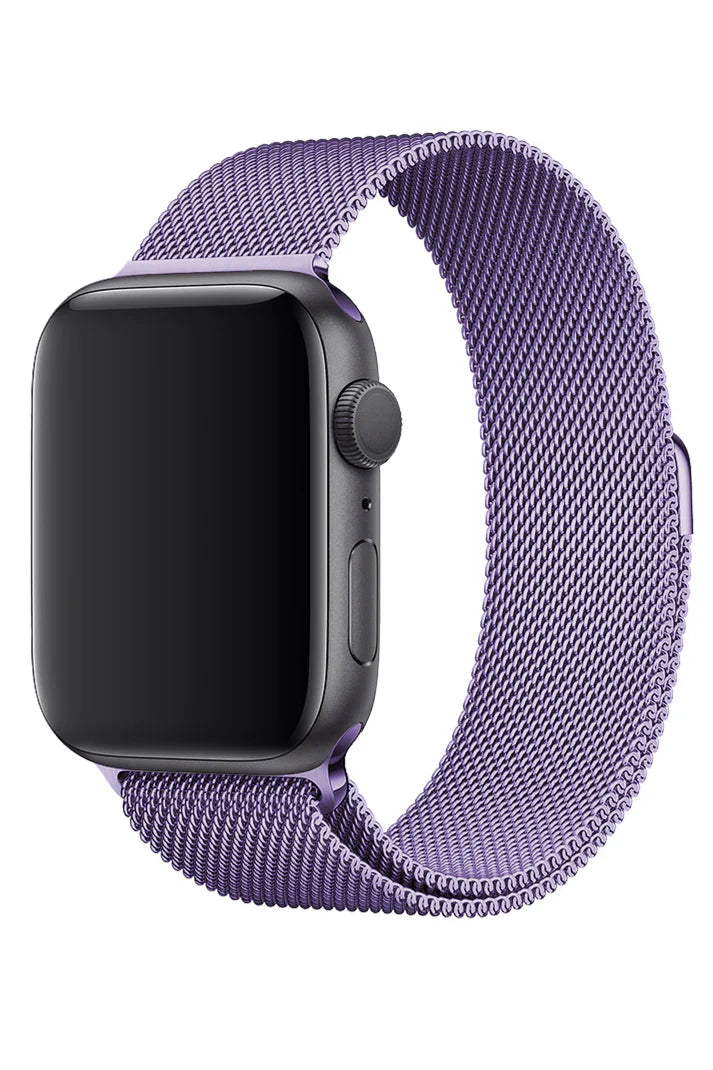 Apple Watch Metallic Band Milanese Lila