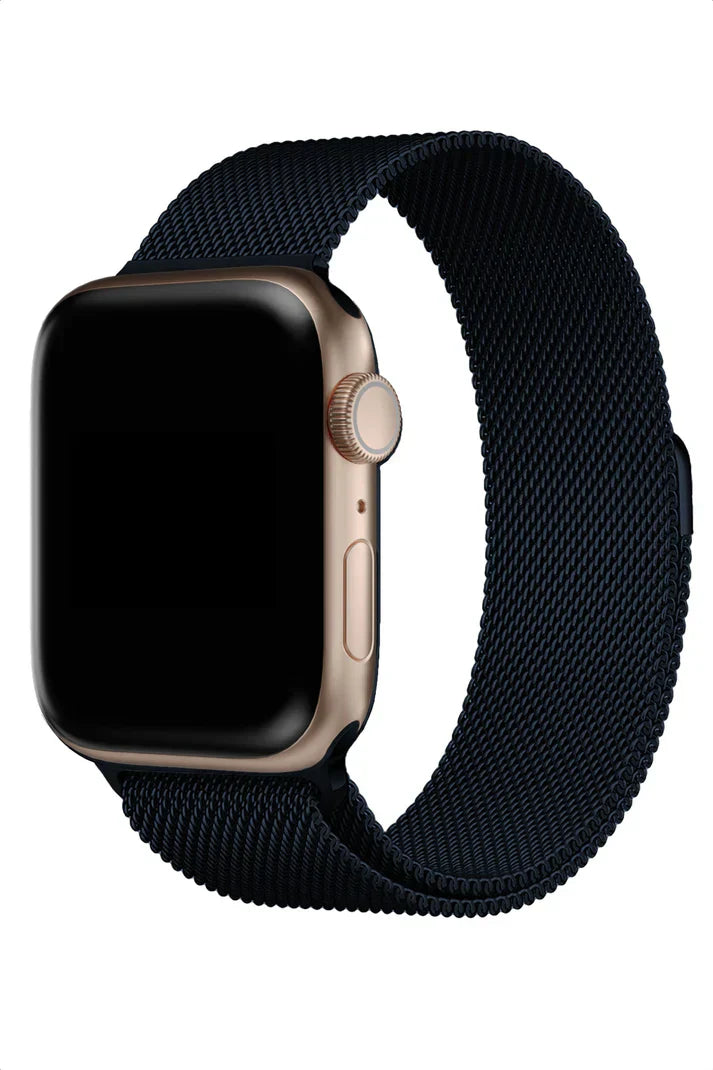 Apple Watch Metallic Band Milanese Deep Blue