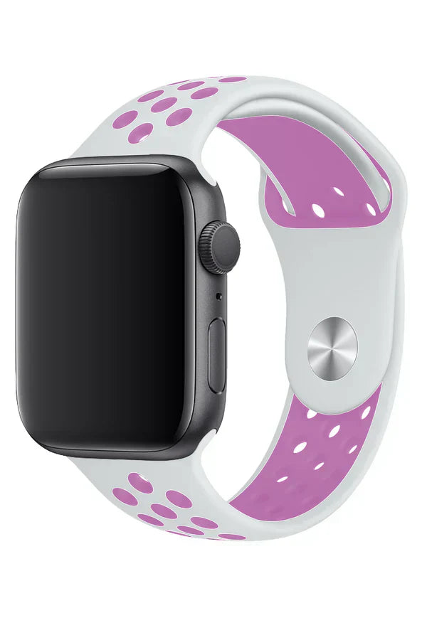 Apple Watch Silicon Band Sport Lila White