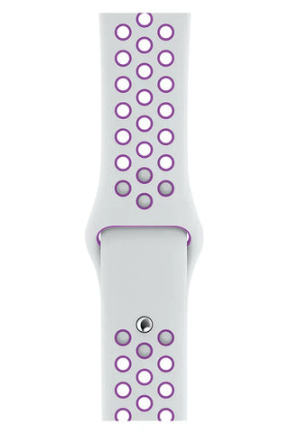 Apple Watch Silicon Band Sport Purple White