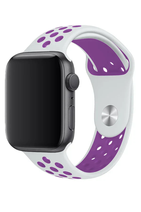 Apple Watch Silicon Band Sport Purple White