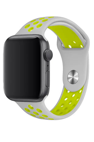 Apple Watch Silicone Band Sport Gray Green