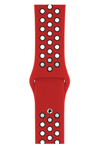 Apple Watch Silicone Band Sport Red Black