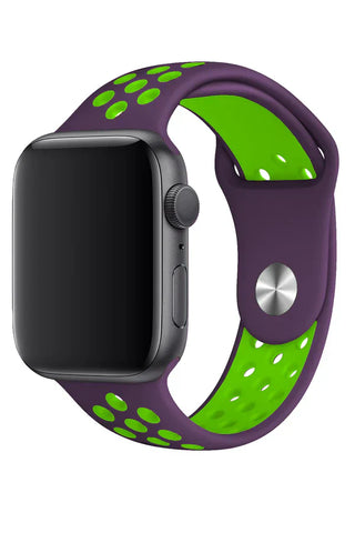 Apple Watch Silicon Band Sport Purple Green