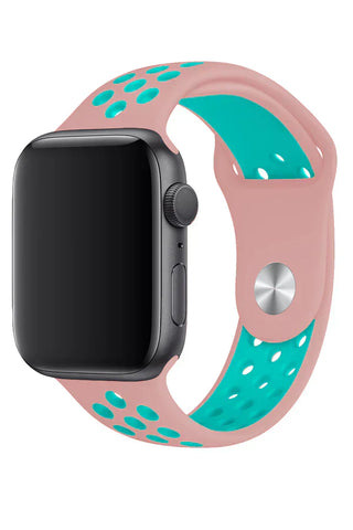 Apple Watch Silicon Band Sport Pink Green