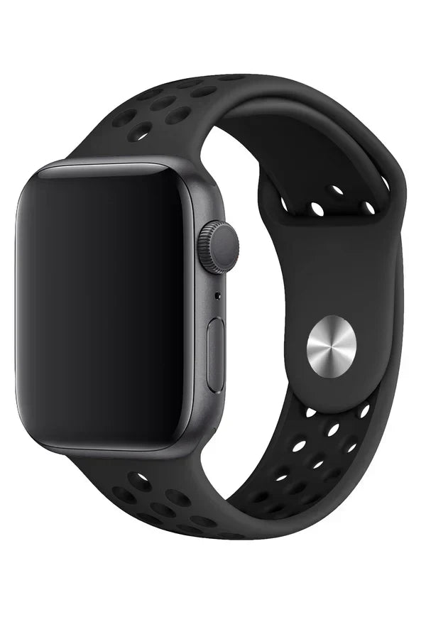 Apple Watch Silicone Band Sport Black Petrol