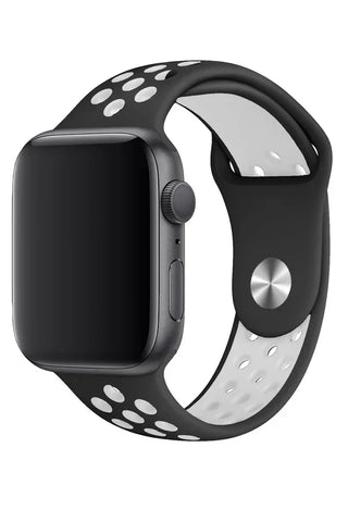 Apple Watch Silicone Band Sport Black White