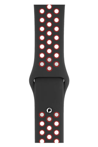 Apple Watch Silicone Band Sport Black Red