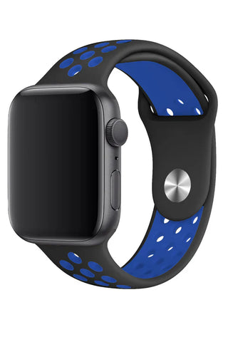 Apple Watch Silicon Band Sport Black Blue