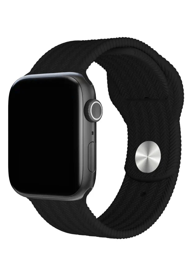 Apple Watch Silicone Band Wave Black