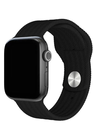 Apple Watch Silicone Band Wave Black