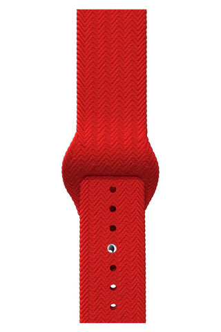 Apple Watch Silicone Band Wave Red