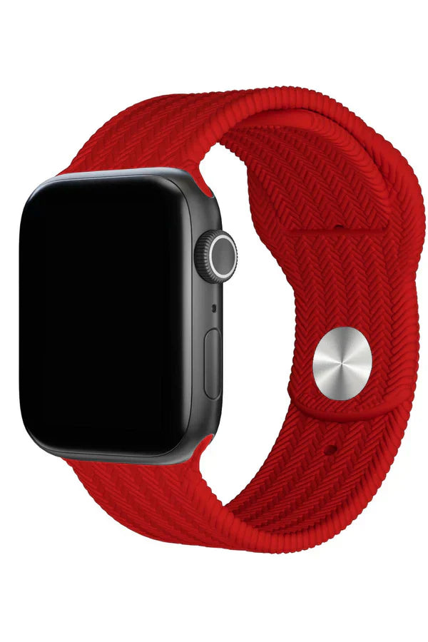 Apple Watch Silicone Band Wave Red