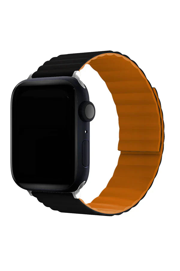 Apple Watch Silicone Band Louis Black Orange