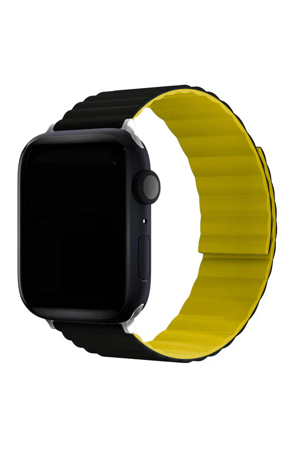 Apple Watch Silicone Band Louis Black Yellow