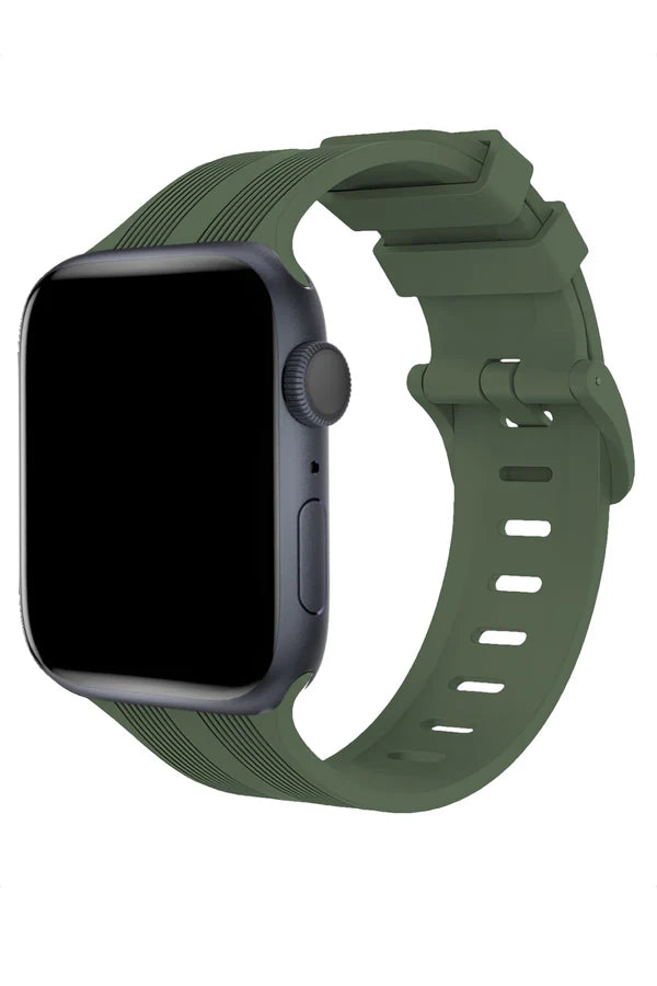 Apple Watch Silicone Band Linea Green 1