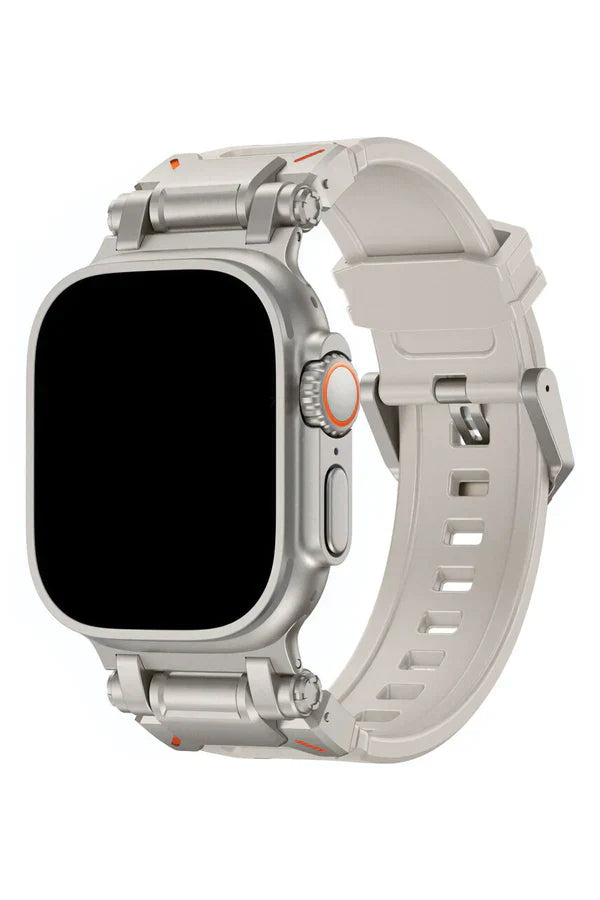 Apple Watch Silicone Band Defender Argent