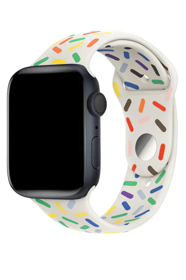 Apple Watch Silicone Band Clasic White Sparkle