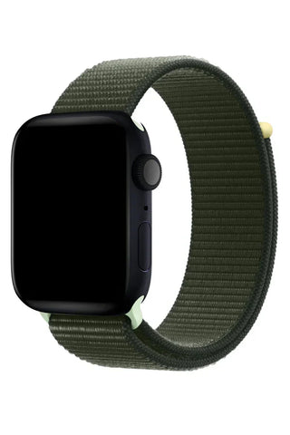 Apple Watch Nylon Band Sport Green Brass