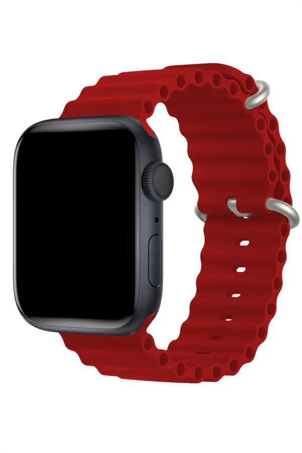 Apple Watch Silicone Band Ocean Red