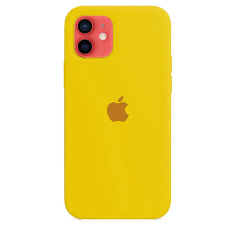 Silicone Case iPhone 12 Canary Yellow