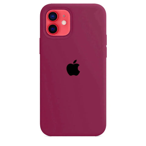 Silicone Case iPhone 12 Dark Rose