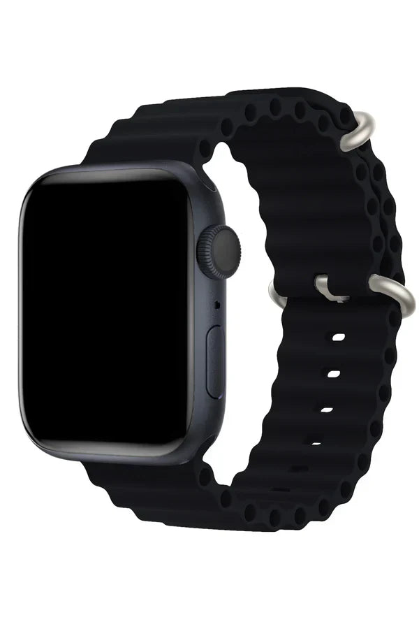 Apple Watch Silicone Band Ocean Black