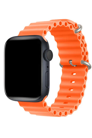 Apple Watch Silicone Band Ocean Orange